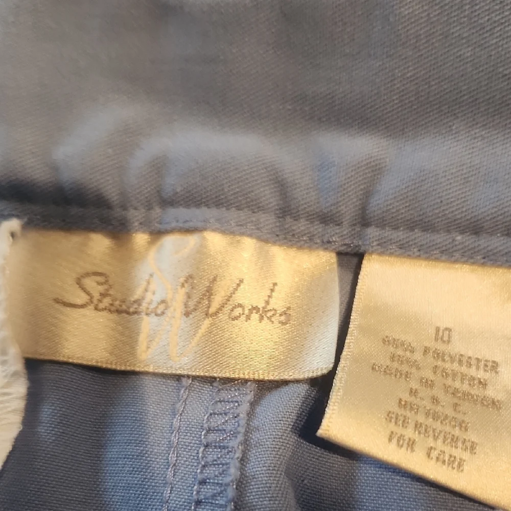 Studio Works Straight Leg Pants - Light Blue - Picture 2 of 3